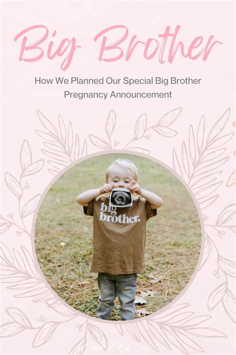 Special Big Brother Pregnancy Announcement Idea