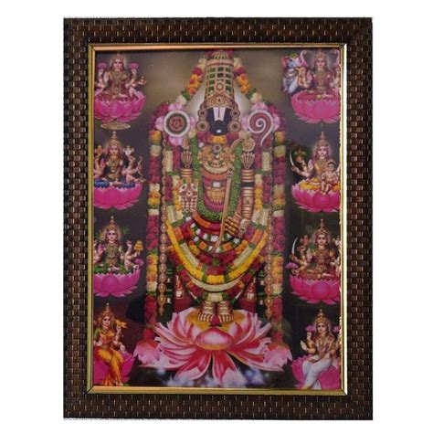 Lalitha Photo Frame Works Tirupati Balaji Venkateswara Swamy With Astha