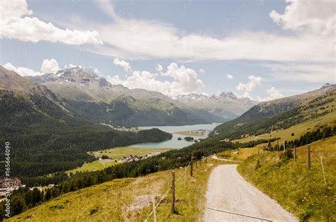 St Moritz Dorf Engadin Oberengadin Wanderweg Signalbahn Suvretta