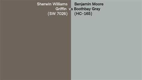 Sherwin Williams Griffin Sw 7026 Vs Benjamin Moore Boothbay Gray Hc