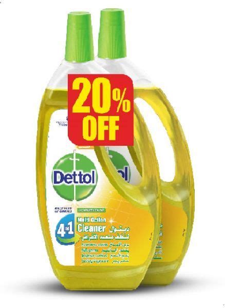 Buy Dettol Multi Action Cleaner With Lemon Scent 2x13l Online In Egypt Talabat Egypt