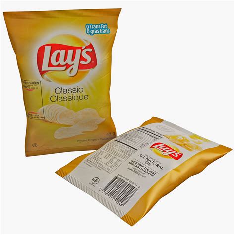 Potato Chips Bag Open 3d Model 49 Max Obj C4d Ma Unitypackage