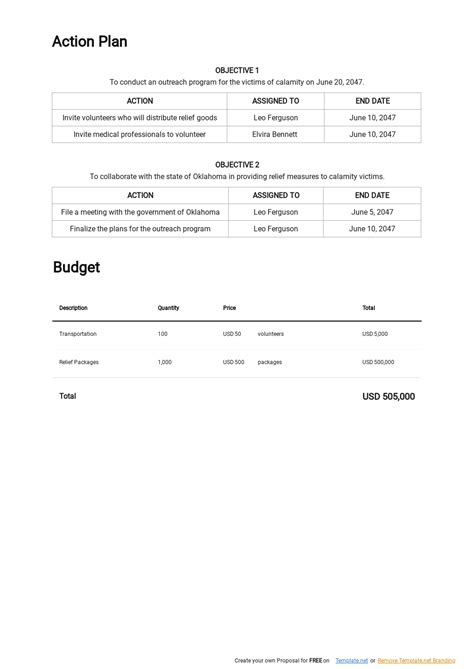 Outreach Work Plan Template - Google Docs, Word, Apple Pages, PDF | Template.net