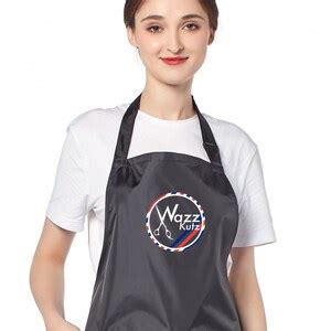 Personalised Wipeable Sanitazible Black Waterproof Soft PVC Apron With