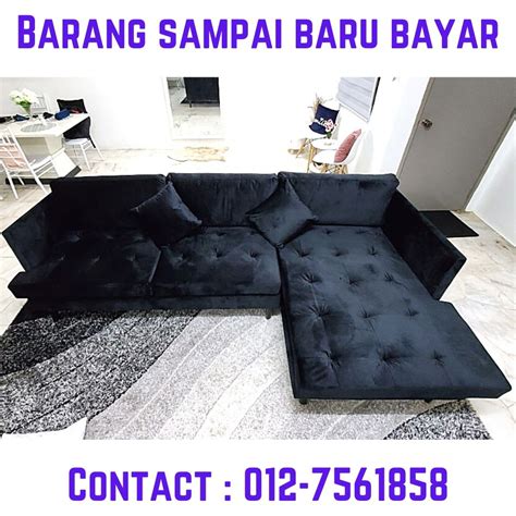 L Shape Sofa Baldu 250cm Sofa Baru COD Furniture Home Living