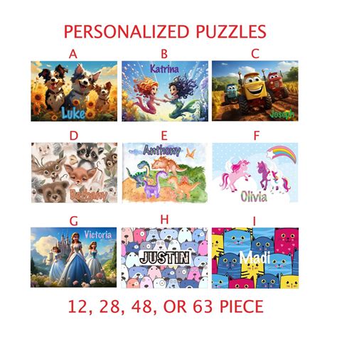 Personalized Puzzles, Kids Puzzle, Custom Puzzle, Stocking Stuffer ...