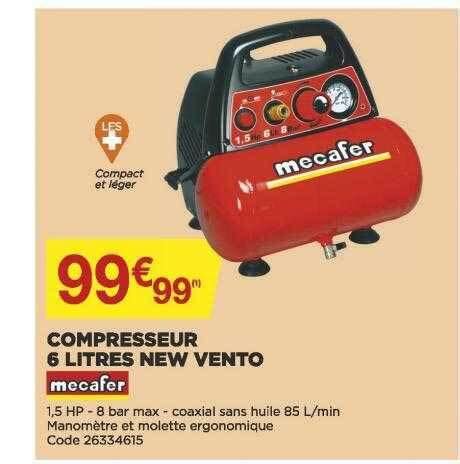 Promo Compresseur Litres New Vento Mecafer Chez Bricomarch