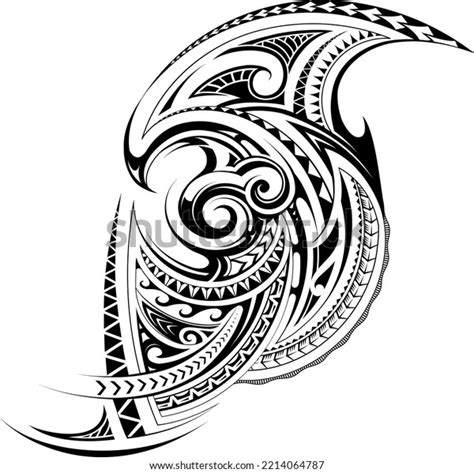 Tribal Style Tattoo Design Polynesian Origin Stock Vector (Royalty Free) 2214064787 | Shutterstock