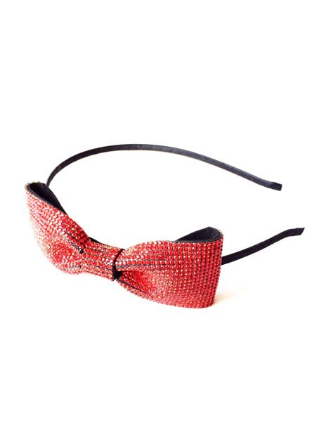 Sparkling Nikki Red Bow Headband Party Headband Pinup