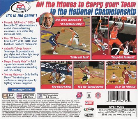 NCAA March Madness 2000 Cover Or Packaging Material MobyGames