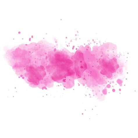 Mancha Rosa Aquarela Pintada Vector Isolado Vetor Premium