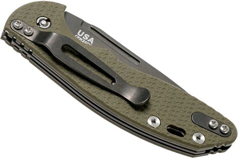 Rick Hinderer XM Slippy 3 Slicer 20CV Black DLC OD Green G10 Navalha