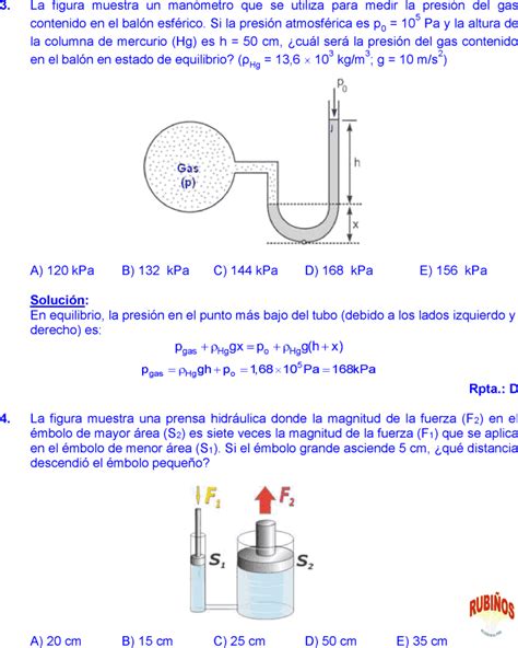 Hidrost Tica Problemas Resueltos Pdf Clases De F Sica Ejercicios