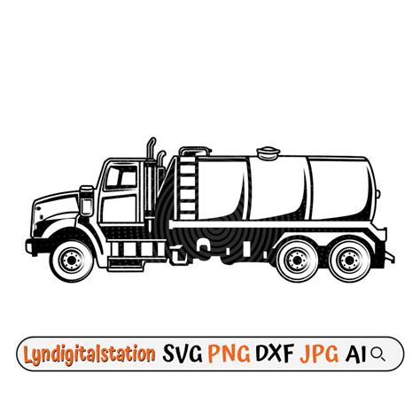 Septic Truck Svg Waste Removal Clipart Pump Truck Cut File Sanitation