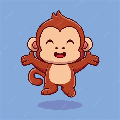 Premium Vector | Cute happy jump cartoon vector icon illustration ...