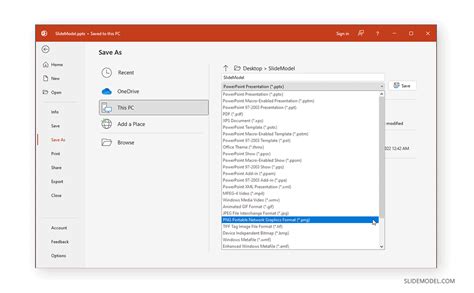 02 Select Output Image Format To Save Powerpoint Slide As Image