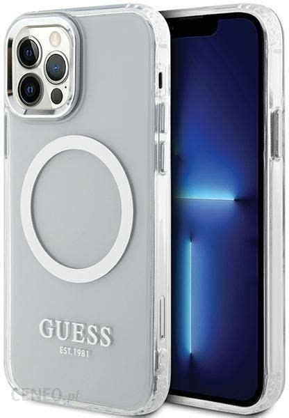 Guess Oryginalne Etui Iphone 12 Pro Hard Case Metal Outline Magsafe