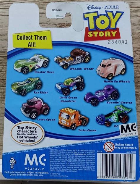 HotWheels Toy Story Toy Story 3 Toy Story Characters Transformed Into Hot Wheels Vehicles