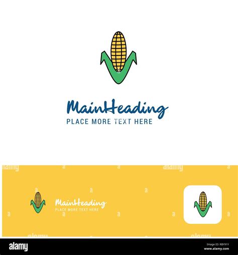 Kreative Mais Logo Design Flache Farbige Logo Ort Für Tagline Vector