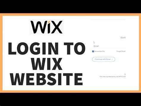 How To Login Wix Website Sign In Wix Account On Wix Website Wix