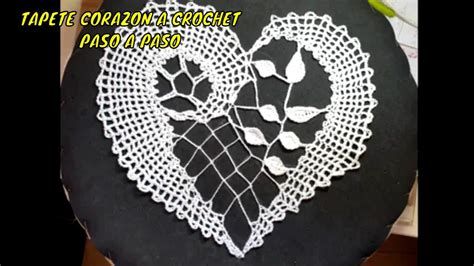 TAPETE CORAZÓN A CROCHET PASO A PASO YouTube