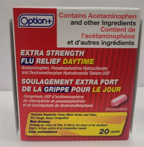 Option+ Extra Strength Flu Relief Daytime 20 Caplets – Pharmacy For Life