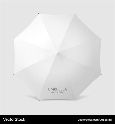 3d Realistic Render White Blank Umbrella Vector Image