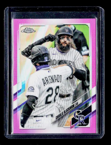 Charlie Blackmon 2021 Topps Chrome Pink Refractor 67 EBay