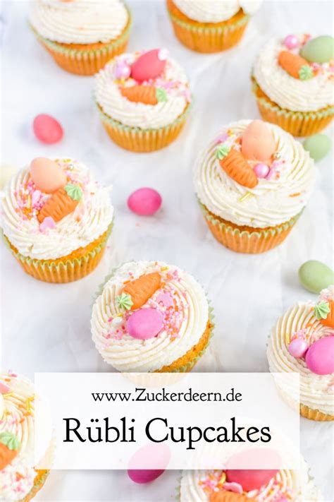 Rezept für saftige Rübli Cupcakes Zuckerdeern de Rezept Ostern