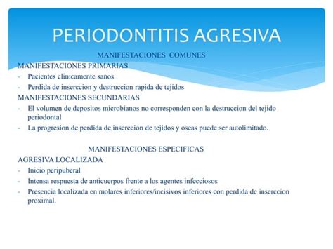 Clasificacion De Enfermedades Periodontales PPT