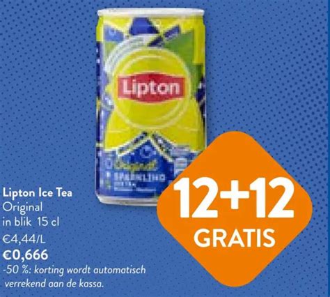 Lipton Ice Tea Original In Blik 15 Cl 12 12 Gratis Promotie Bij OKay