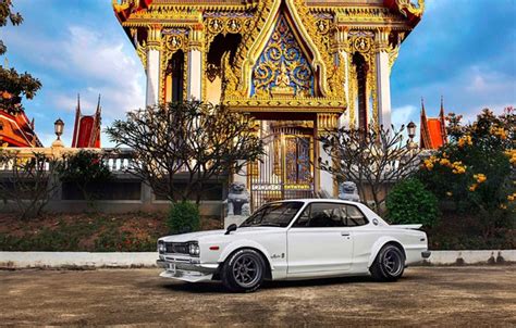 Wallpaper Auto White Machine Nissan Temple 1971 Nissan Lights