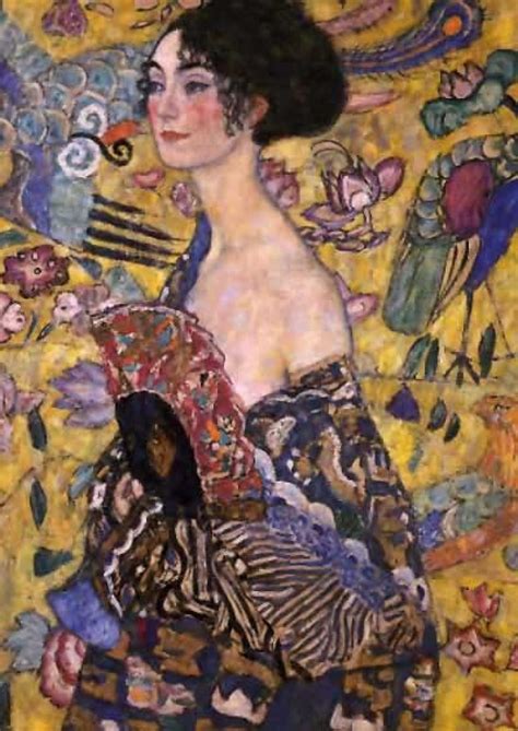 Dame mit Fächer Gustav Klimt