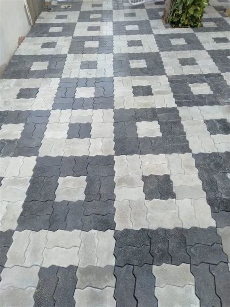 Zig Zag Concrete Paver Block Thickness Mm At Rs Sq Ft In