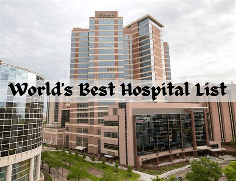 List Of Top Ranked 100 Best Hospitals In The World