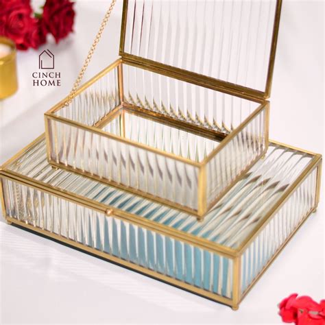 Fluted Glass Multipurpose Storage Box - Large – Cinch Home