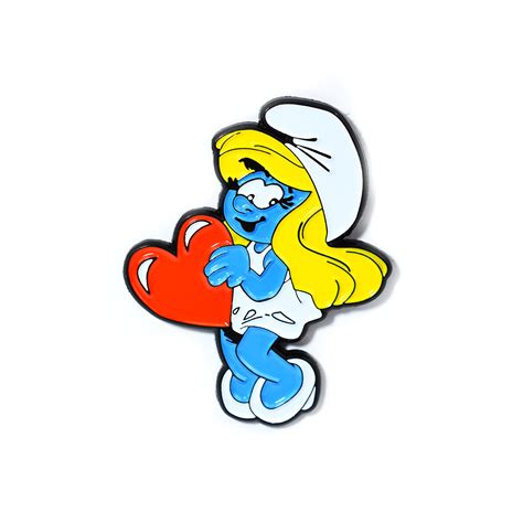 Smurfs Cute Smurfette Classic 80s Retro Enamel Pendant Lapel Hat Pin