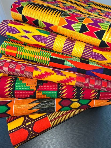 Sparkly Kente Table Runner Metallic African Print Table Etsy