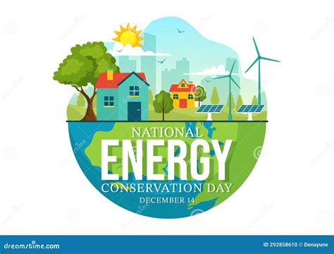 National Energy Conservation Day Vector Illustration On 14 December For