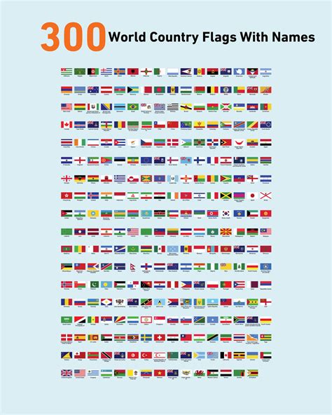 All country flags name in the world 14743438 Vector Art at Vecteezy