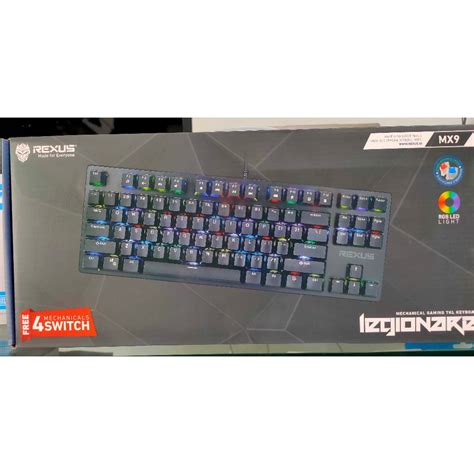 Jual Rexus Mechanical Keyboard Gaming TKL Legionare MX9 RGB Shopee