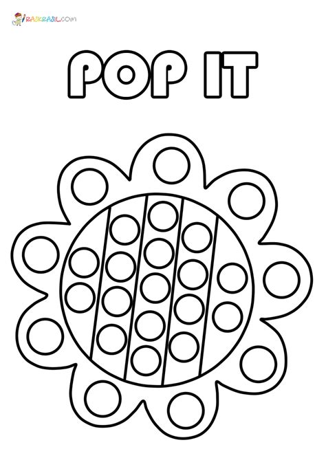 Pop It Fidget Toy Coloring Pages Romaisaliwia