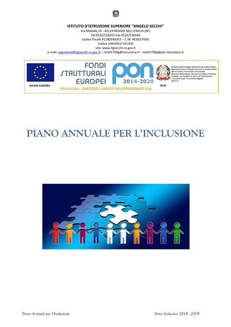 Pdf Piano Annuale Per Linclusione Itgsecchi Re Gov It Regole Per