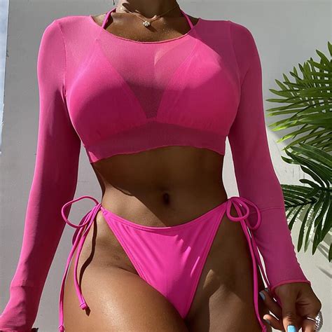 Three Pieces Bikini Set Women Swimwear