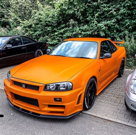 Matte Orange Gtr Nissan Gtr R Sports Cars Luxury Nissan