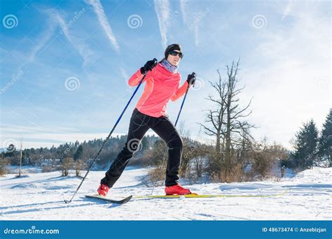 Cross country skier stock photo. Image of girl, sports - 48673474