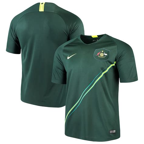 Nike Australia National Team Greenyellow 2018 Away Replica Stadium Jersey