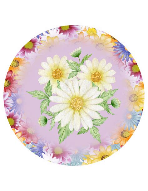 Colorful Daisy Round Rcl Signs And More