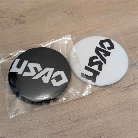 USAOロゴ缶バッジ mm HARDCORE TANO C CREW UOM Records USAO GOODS