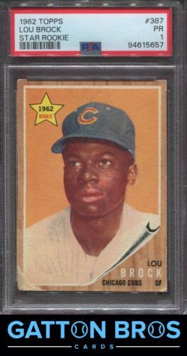 1962 Topps Lou Brock Star Rookie 387 PSA 1 PR EBay